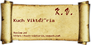 Kuch Viktória névjegykártya